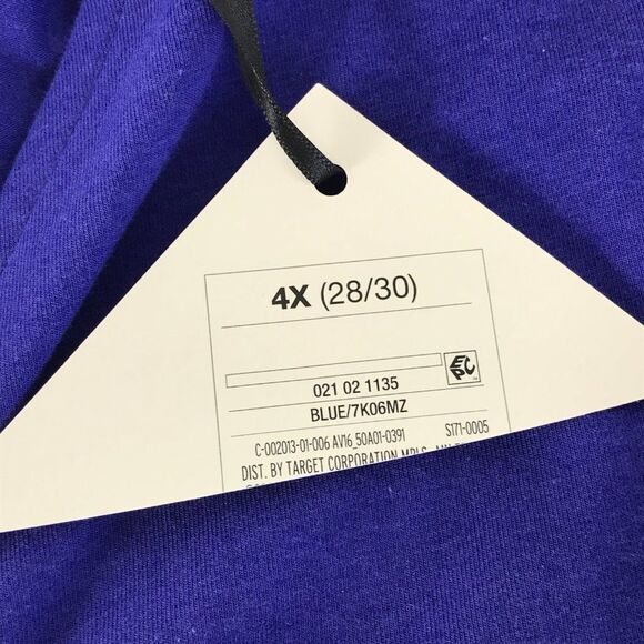 NEW Ava & Viv Twist Front Top Women's Plus Size 4X Blue Cotton Blend Stretch - Picture 12 of 12